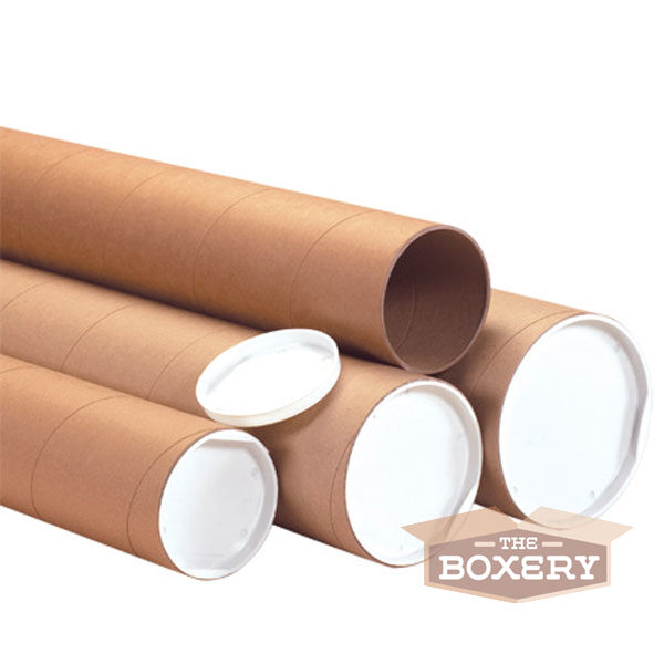 20 - 2 X 24 Cardboard Mailing Shipping Tubes w/ End Caps